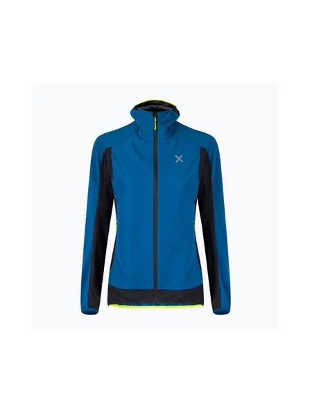 Куртка противітряна Montura Premium Wind Hoody deep blue/giallo fluo синя