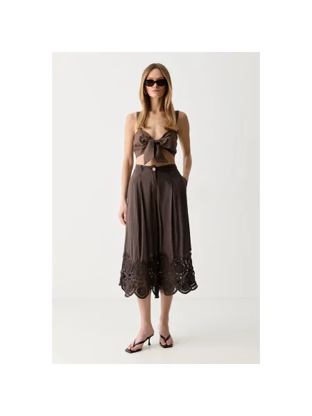 ViCOLO spodnie culottes brązowe