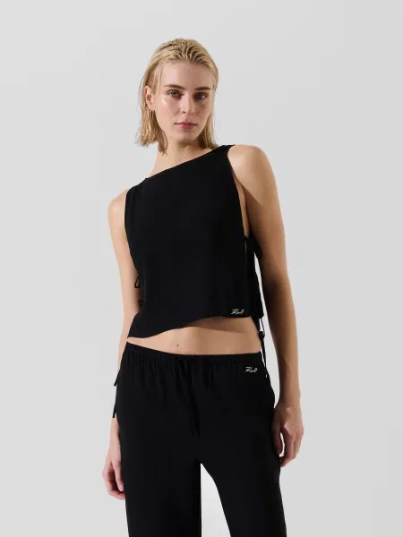 Karl Lagerfeld Top negru alb