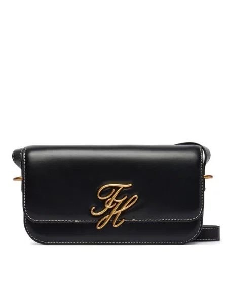 Tommy Hilfiger Torbica Th Script Flap Crossover crna