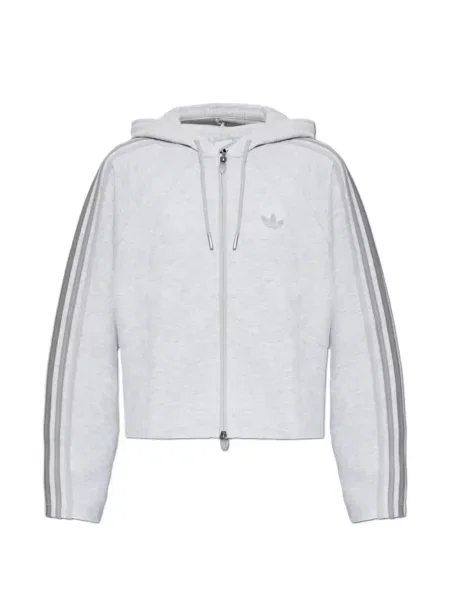 Vestă Adidas alergare cu dungi tricotate albastru