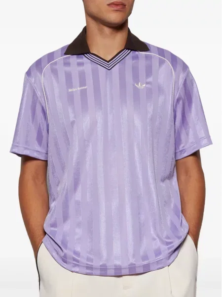 Semišové tričko Adidas fialové