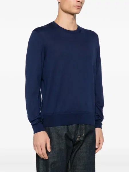 Pulover Tom Ford cu decolteu rotund lung albastru