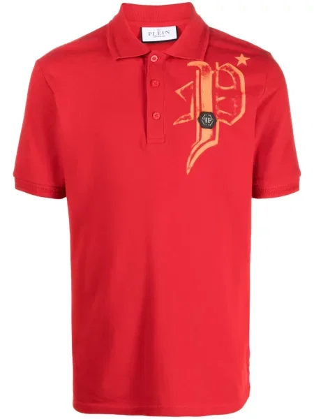 Polo Philipp Plein din jerseu roșu