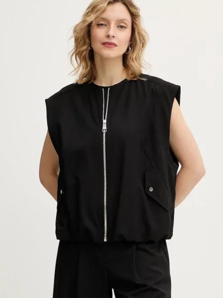 BOSS Orange vestă de tranziție negru