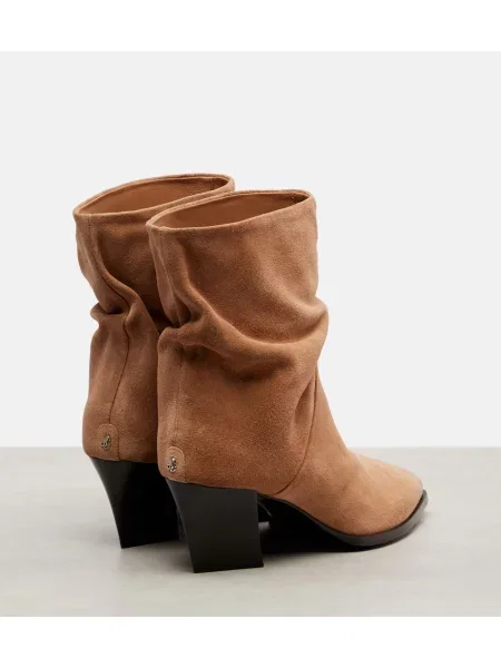 Cizme scurte Jimmy Choo din piele de căprioară maro