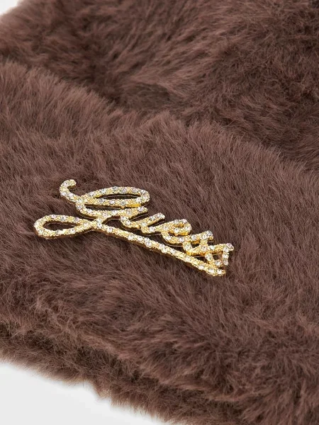 Трикотажна шапка Guess коричнева