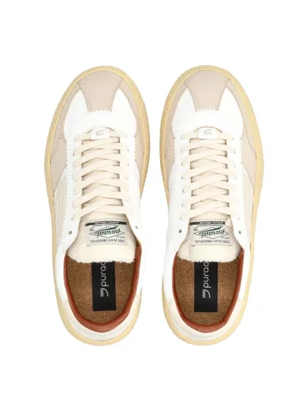 Sneakersy Puraai zamszowe białe