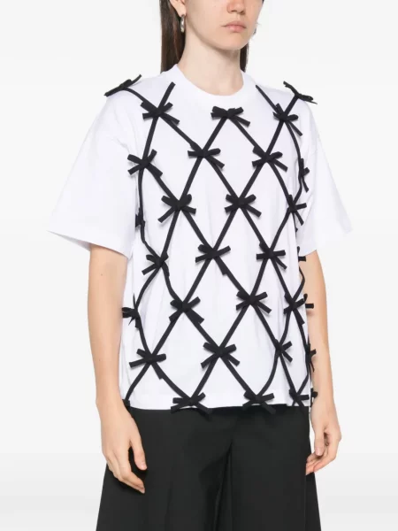 Tricou Moschino cu funde alb