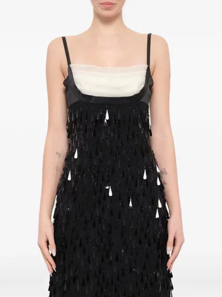 Rochie mini Marc Jacobs cu paiete de lână negru