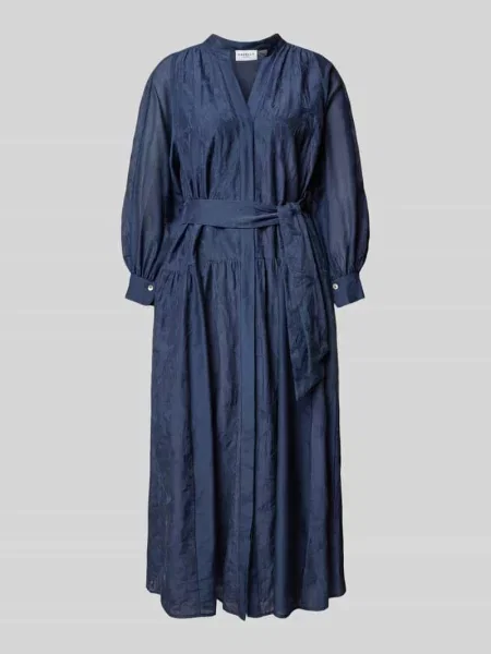 Sukienka midi z wiązanym model ‘SETOLA’ Marella granatowa