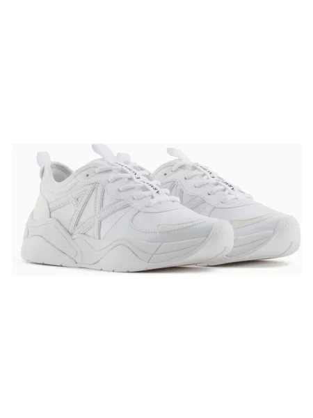 Sneakersy Armani Exchange skórzane białe