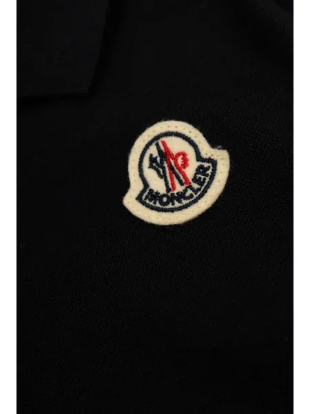 Koszulka polo dziecięca Moncler Grenoble niebieska