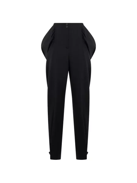 Pantaloni Alberta Ferretti cu cataramă conici negru