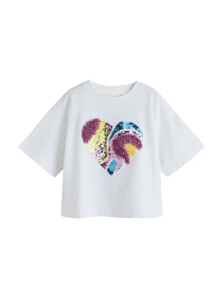 Next Tricou albastru / auriu / lila alb