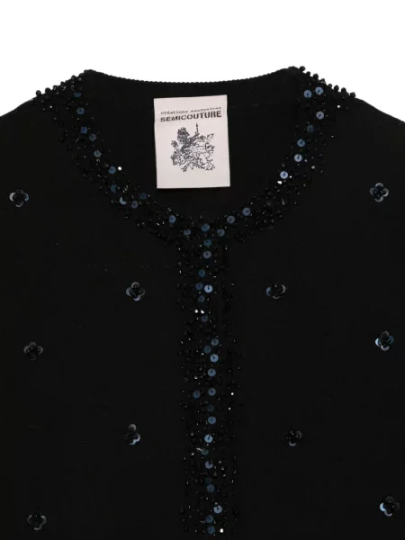 Cardigan Semicouture cu paiete negru