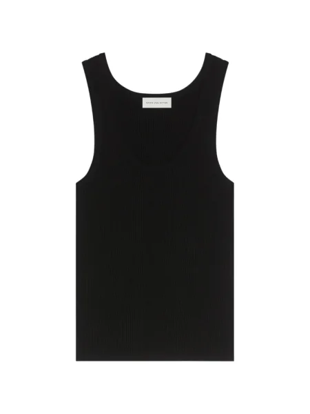 Плетена риза Dries Van Noten черно