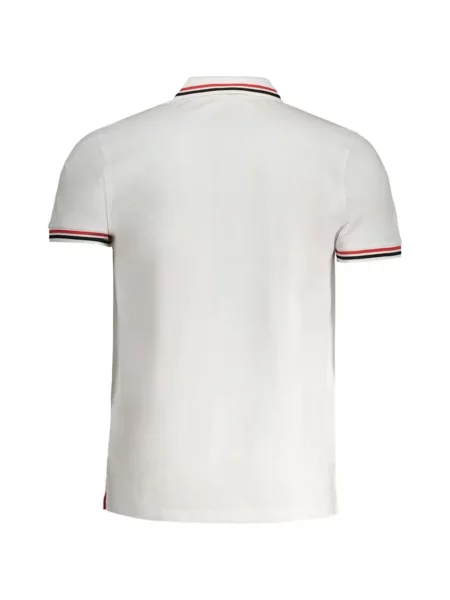 Tricou polo Cavalli Class cu broderie alb