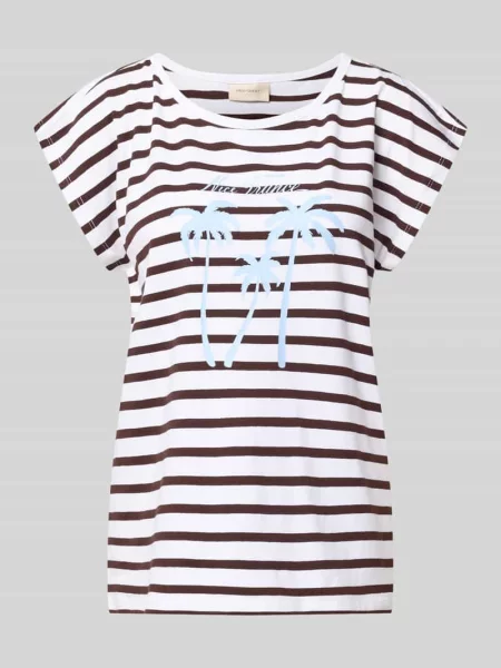 T-shirt z nadrukiem z motywem model Fenjal' Free/quent