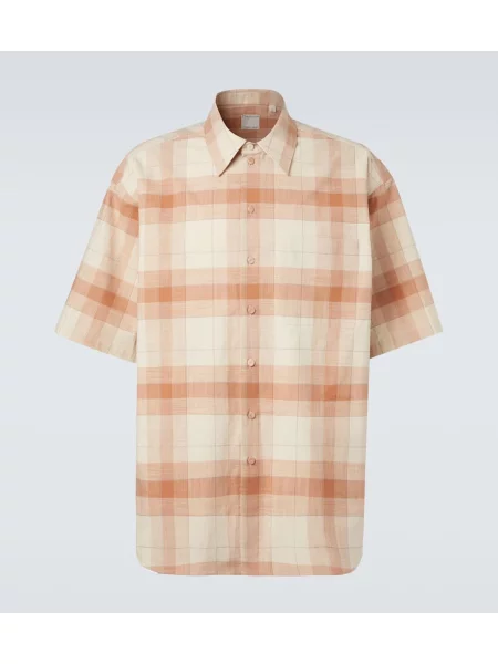 Koszula Calvin Klein Collection w kratkę beżowa