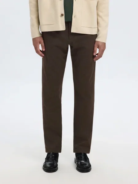 SELECTED Pantaloni eleganți SLHMILES închis maro