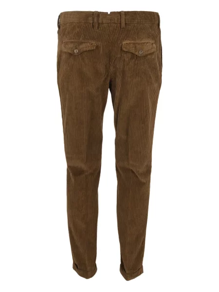 Pantaloni Myths de catifea cord conici maro