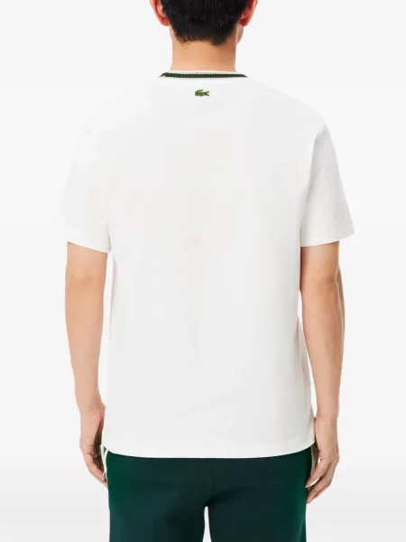 Tricou Lacoste cu autograf alb