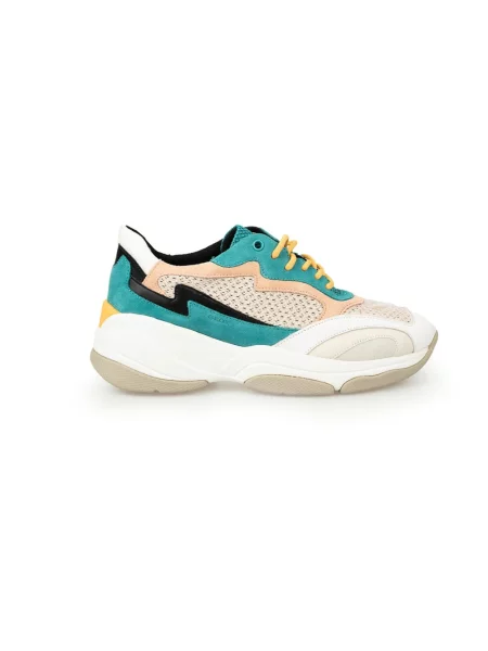 Sneakersy Geox skórzane wiązane szare