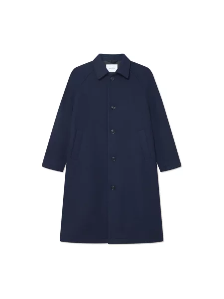 Płaszcz Les Deux wełniany klasyczny niebieski