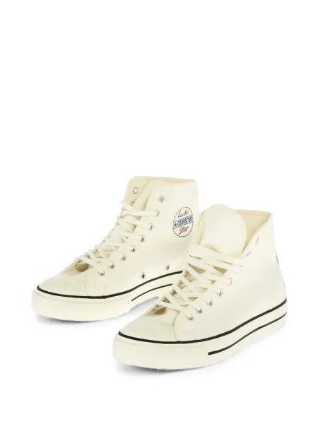 Top Converse cu platformă din canvas cu imagine alb
