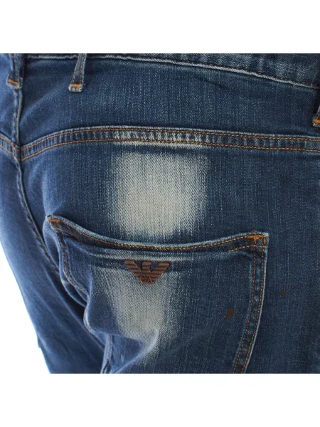 Pantaloni Emporio Armani albastru