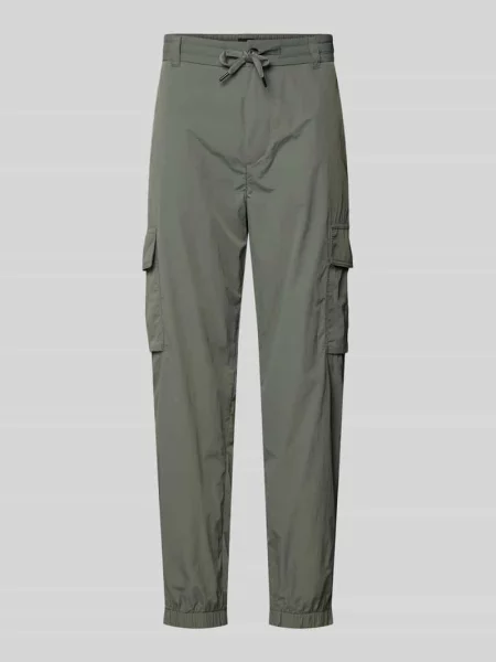 Spodnie cargo o kroju relaxed fit z tunelem model ‘STRACKY’ Boss Orange khaki