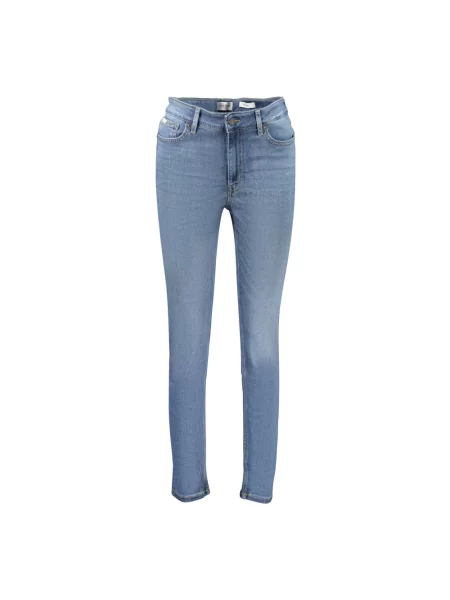 Skinny jeansy skinny Guess niebieskie