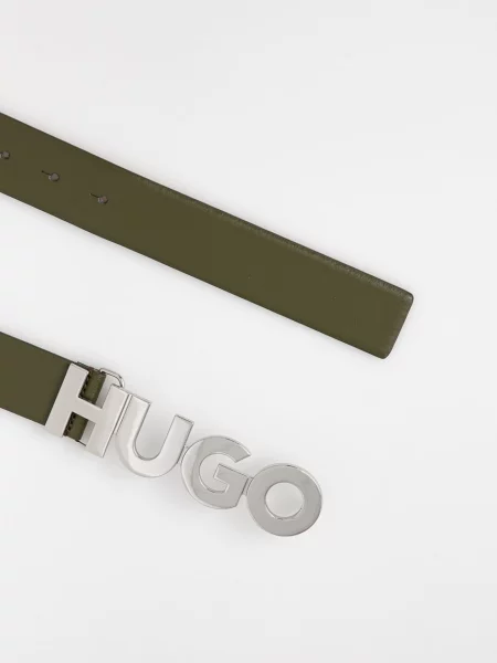 HUGO usnjen pas zelena