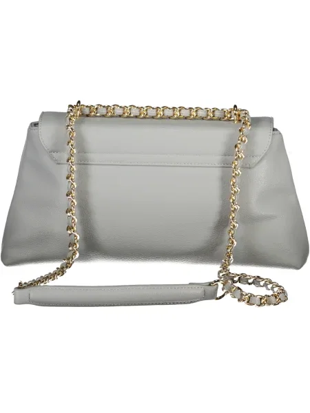 Lniana torebka na łańcuszku Valentino Bags szara