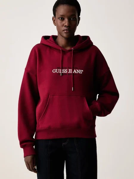 Guess Jeans hanorac cu glugă pentru femei cu
