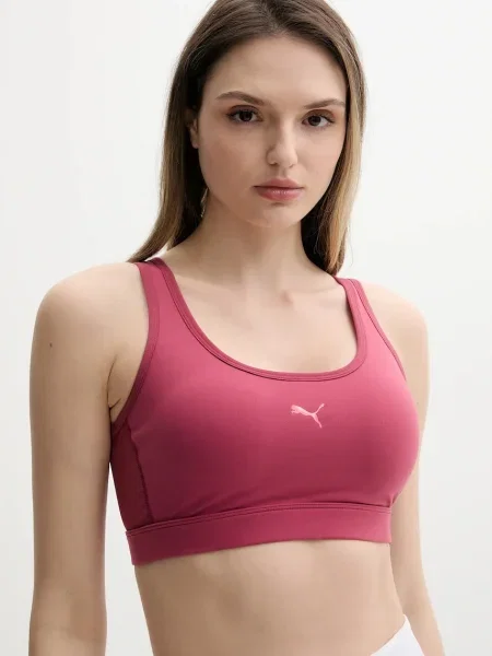 Спортен сутиен Puma Cloudspun с изчистен дизайн червено