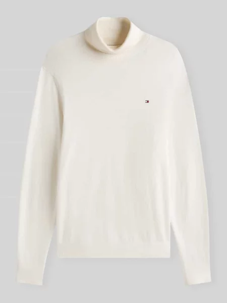 Golf o kroju regular fit z mieszanki bawełny i kaszmiru Tommy Hilfiger biały