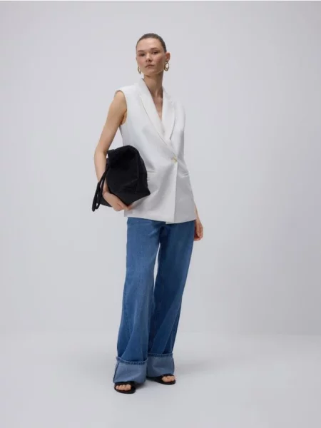 Reserved Oversize жилет до костюма білий