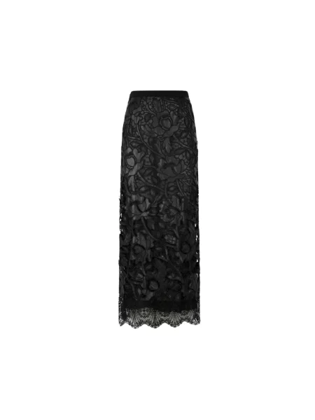 Długa spódnica maxi Roberto Cavalli z nadrukiem czarna