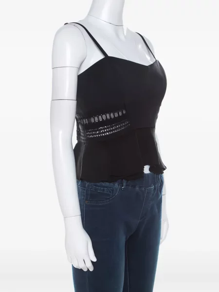 Cu peplum top Simkhai din dantelă negru
