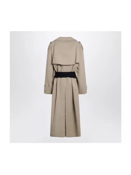 Trencz Mm6 Maison Margiela dwurzędowy beżowy