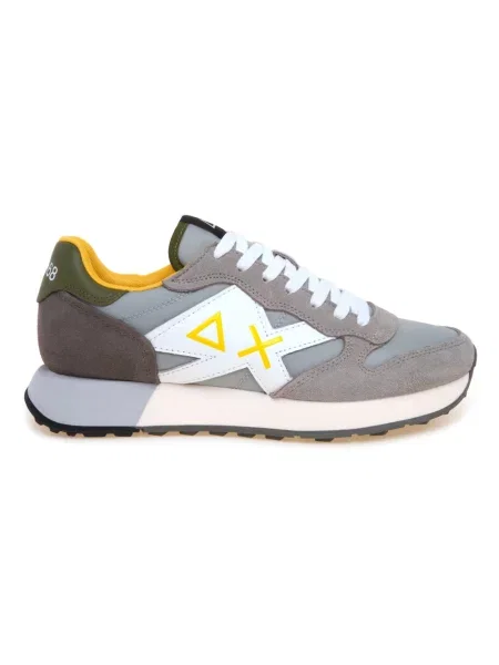 Sneakersy Sun68 skórzane szare