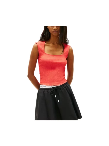 Top Tommy Hilfiger bez rękawów czerwony