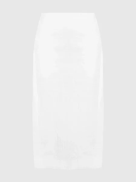 Спідниця міді з ефектом жатки Co біла