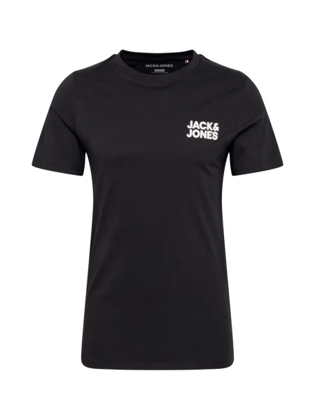 JACK & JONES Tricou / alb negru