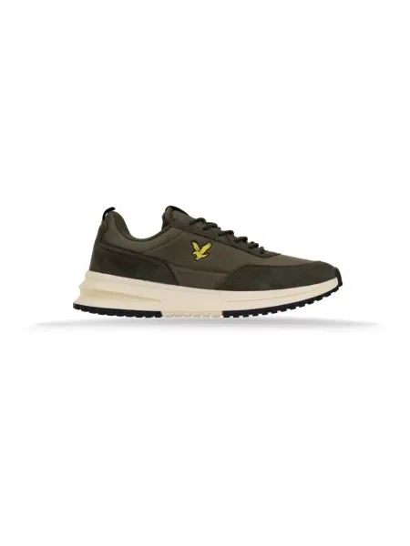 Sneakersy Lyle & Scott skórzane zielone