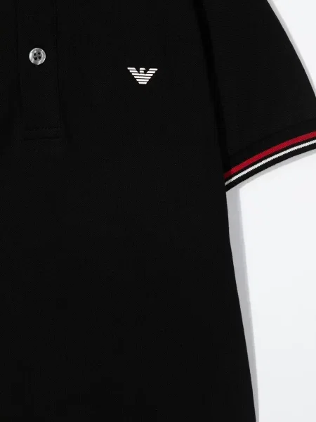Koszulka polo dziecięca Emporio Armani czarna