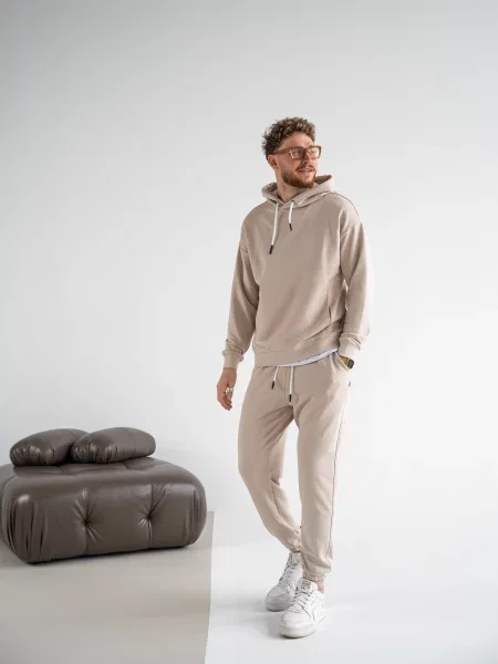 Повсякденний костюм TeamV бавовна/поліестер бежевий