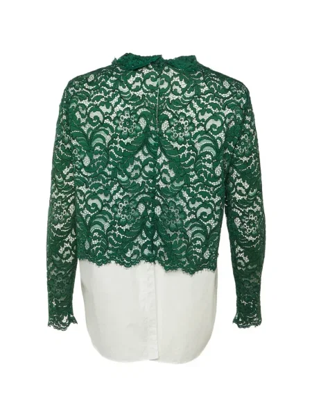 Top Sandro din dantelă verde